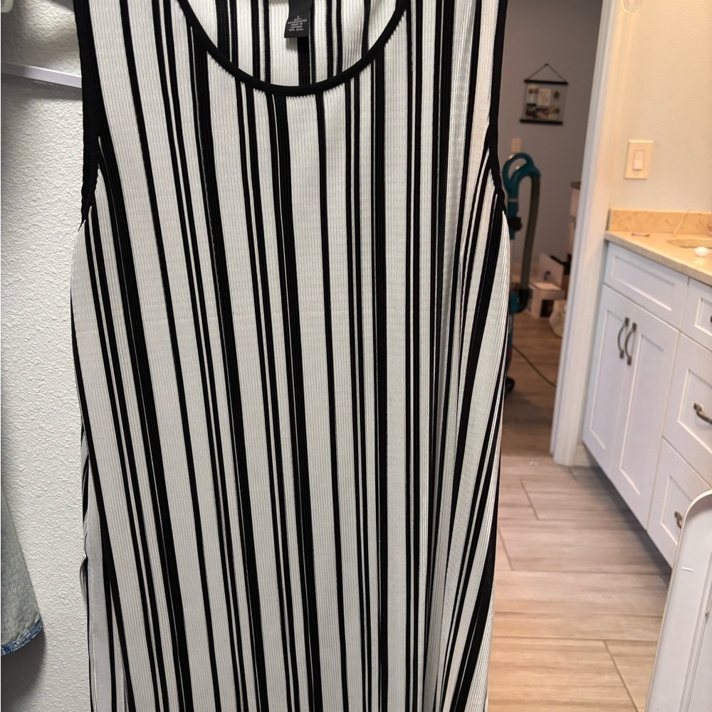 Alfani Black and White Striped Dress